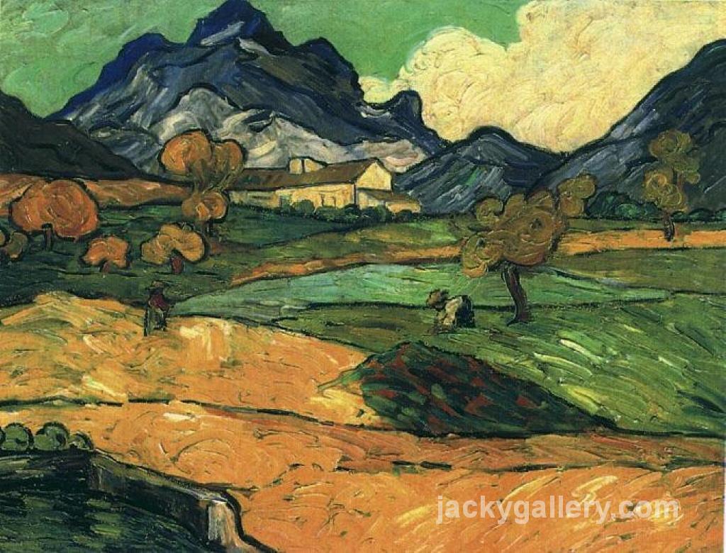 Mount Gaussier with the Mas de Saint-Paul, Van Gogh painting